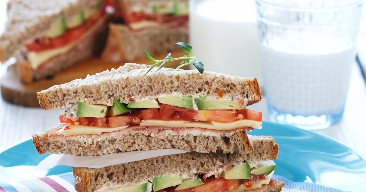 Sandwiches with cheese and pesto