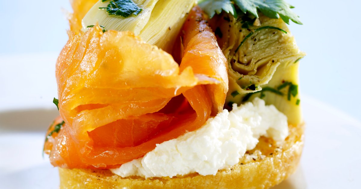 Crostini mit Räucherlachs