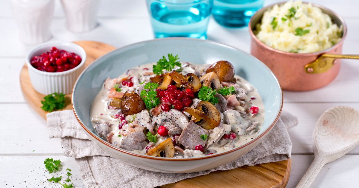 Game casserole with Snøfrisk cream cheese