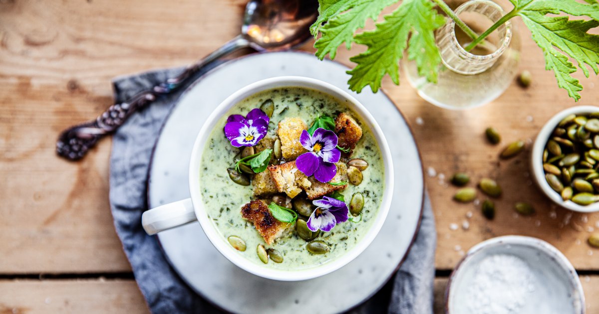 Spinach soup with Snøfrisk®