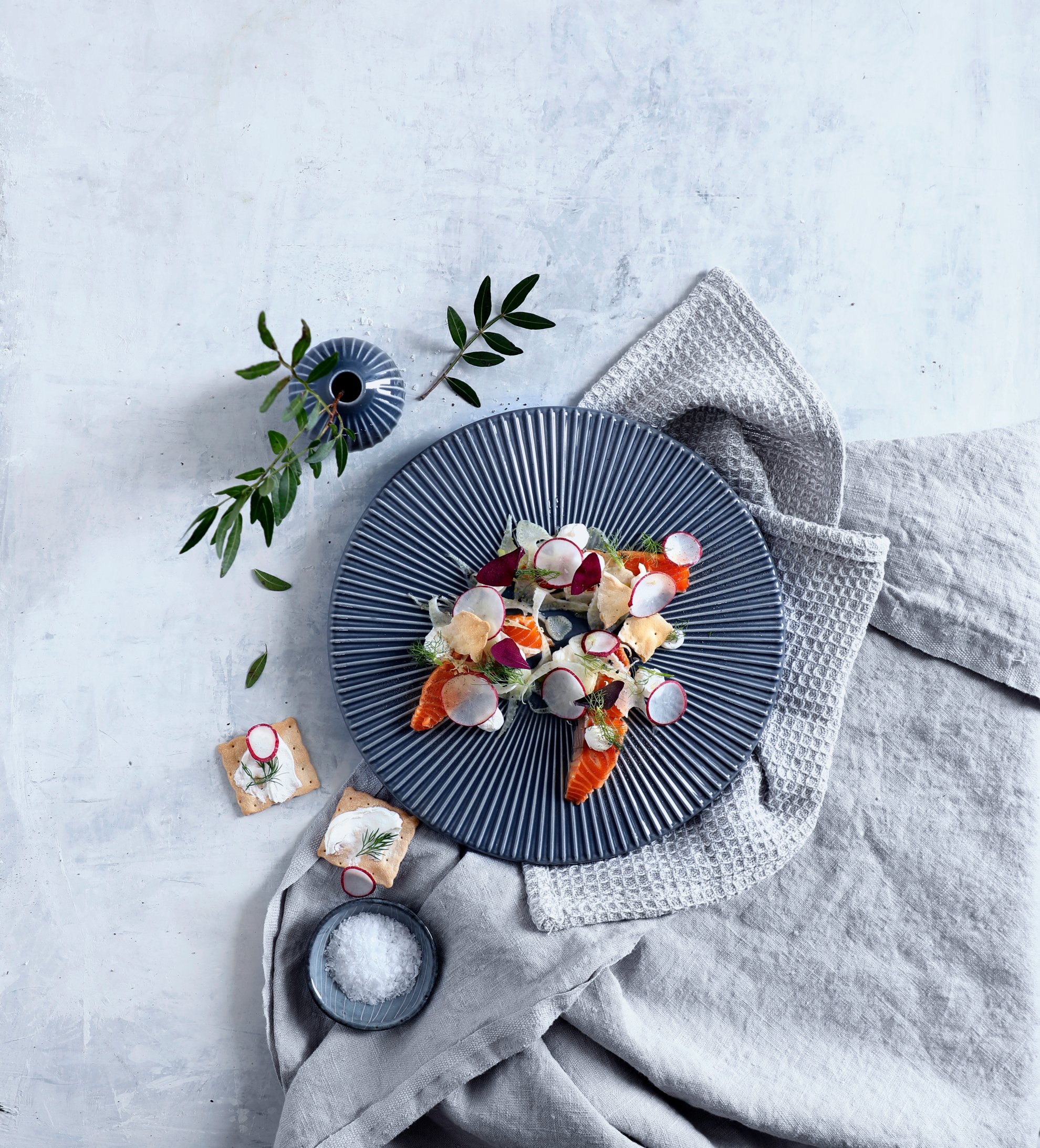 Öring tataki med Snøfrisk® och råkostsallad