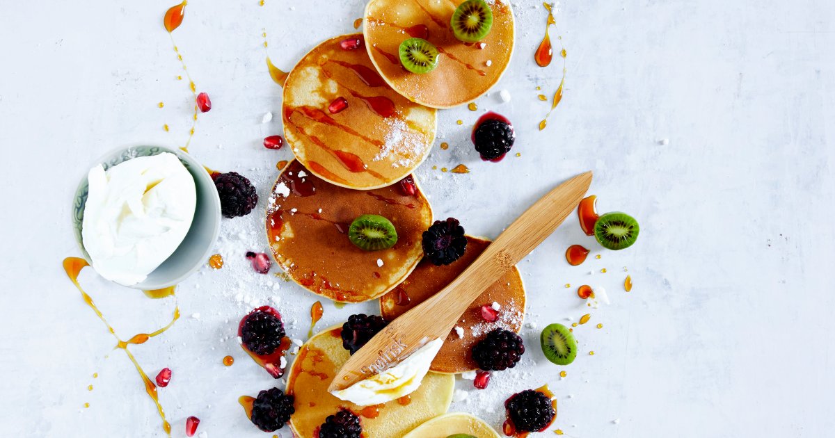 Caramelized Norwegian pancakes with Snøfrisk® and vanilla