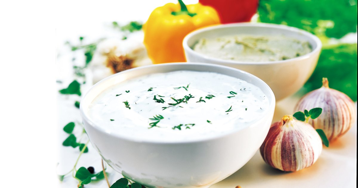 Guacamole and garlic dip