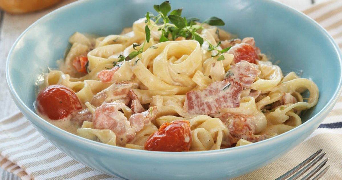 Spaghetti with Snøfrisk cream cheese